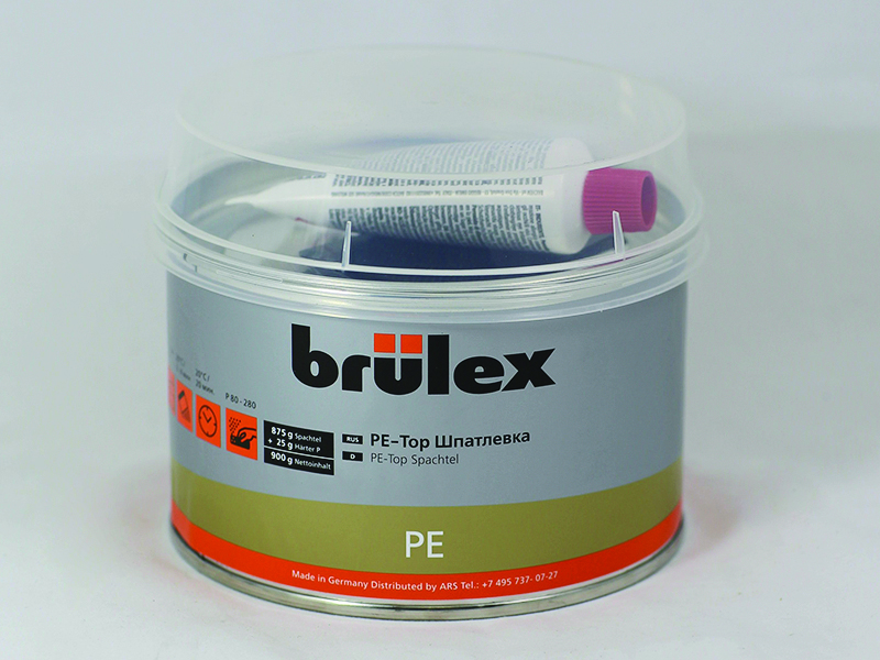 Шпатлевка Brulex PE-ТОП Spachtel универсальная с отвердителем 0,9кг 
