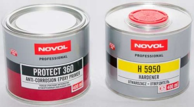 Грунт Novol PROTECT 360 4+1 эпоксидный или 1+1 (мокрый по мокрому) 0,4л+0,4л фото в интернет магазине Новакрас.ру