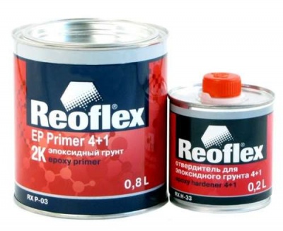 Грунт Reoflex эпоксидный EP 2K серый 0,8л +отвердитель 0,2л фото в интернет магазине Новакрас.ру
