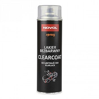 34002_Лак Novol SPRAY Clearcoat акриловый бесцветный глянец аэроз 500мл